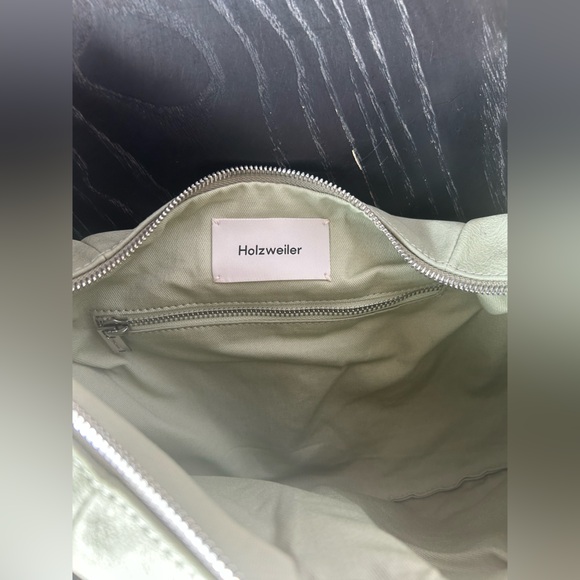 Holzweiler Cocoon Big Bag Green Fringe NWOT Anthropologie Boho - Picture 9 of 14